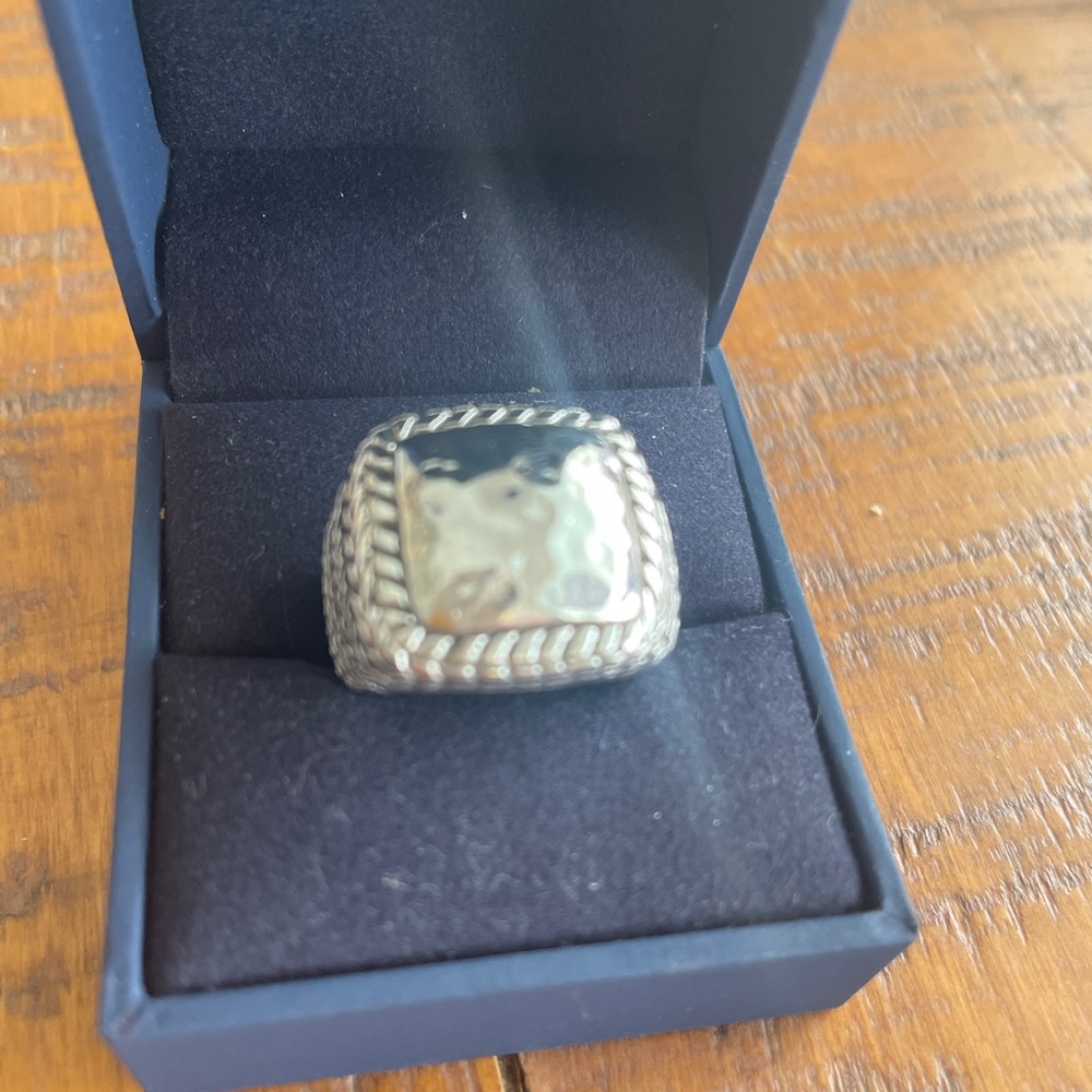 Silpada Silver Hammered Braided Ring